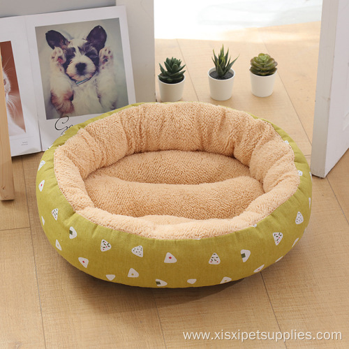 round washable multi color luxury dog beds
